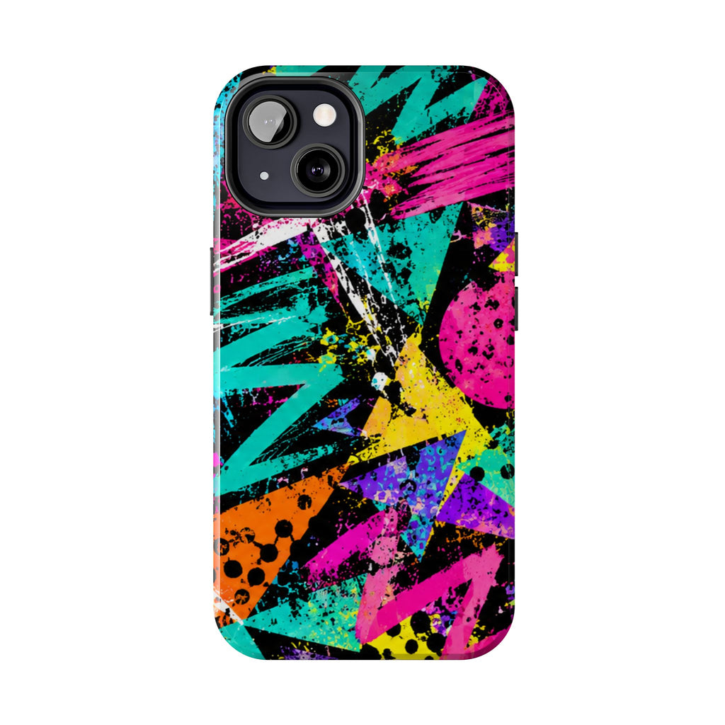 Tough Phone Case — Neon Graffiti Splash Protective Cover