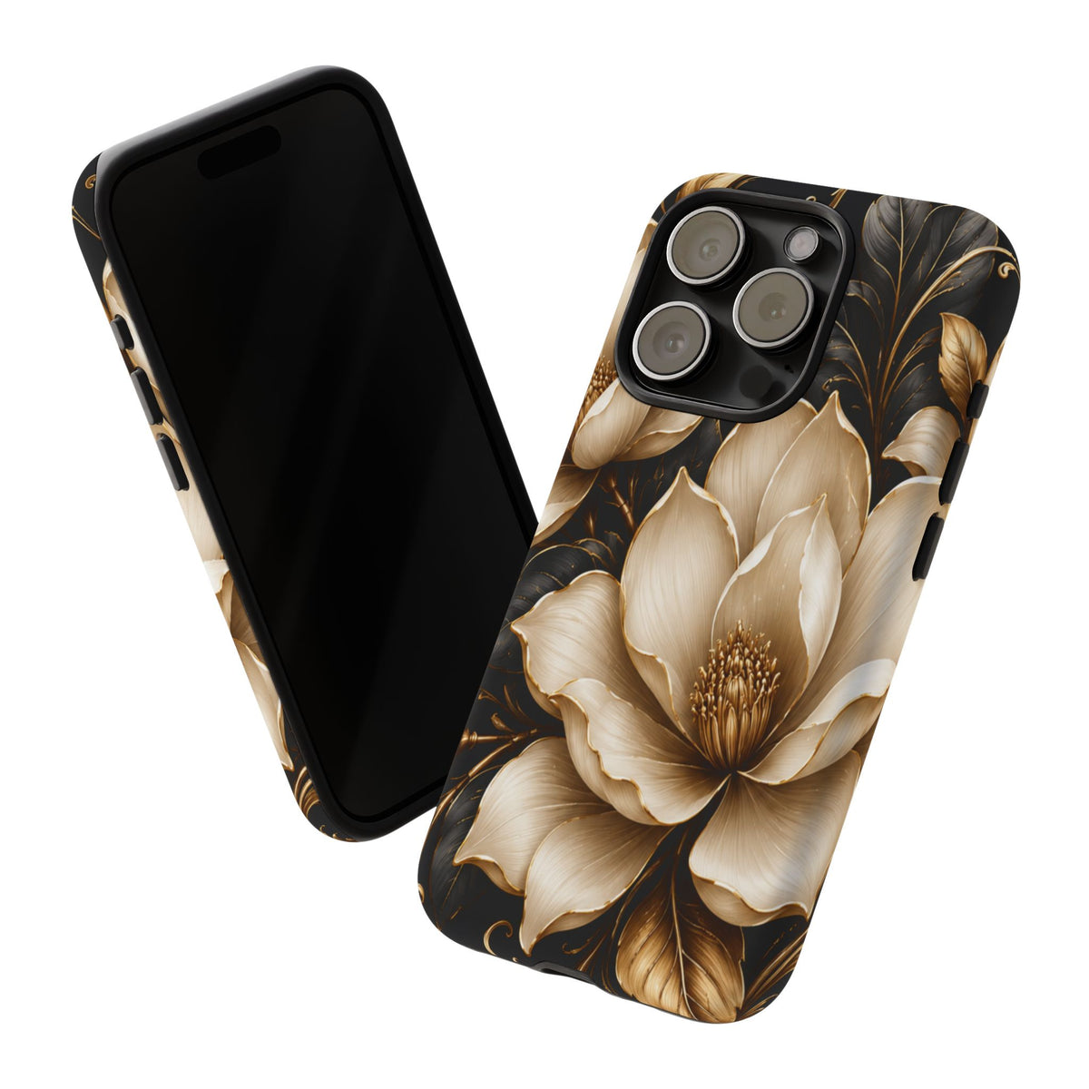 Floral Tough Case — Elegant Gold Magnolia Phone Case