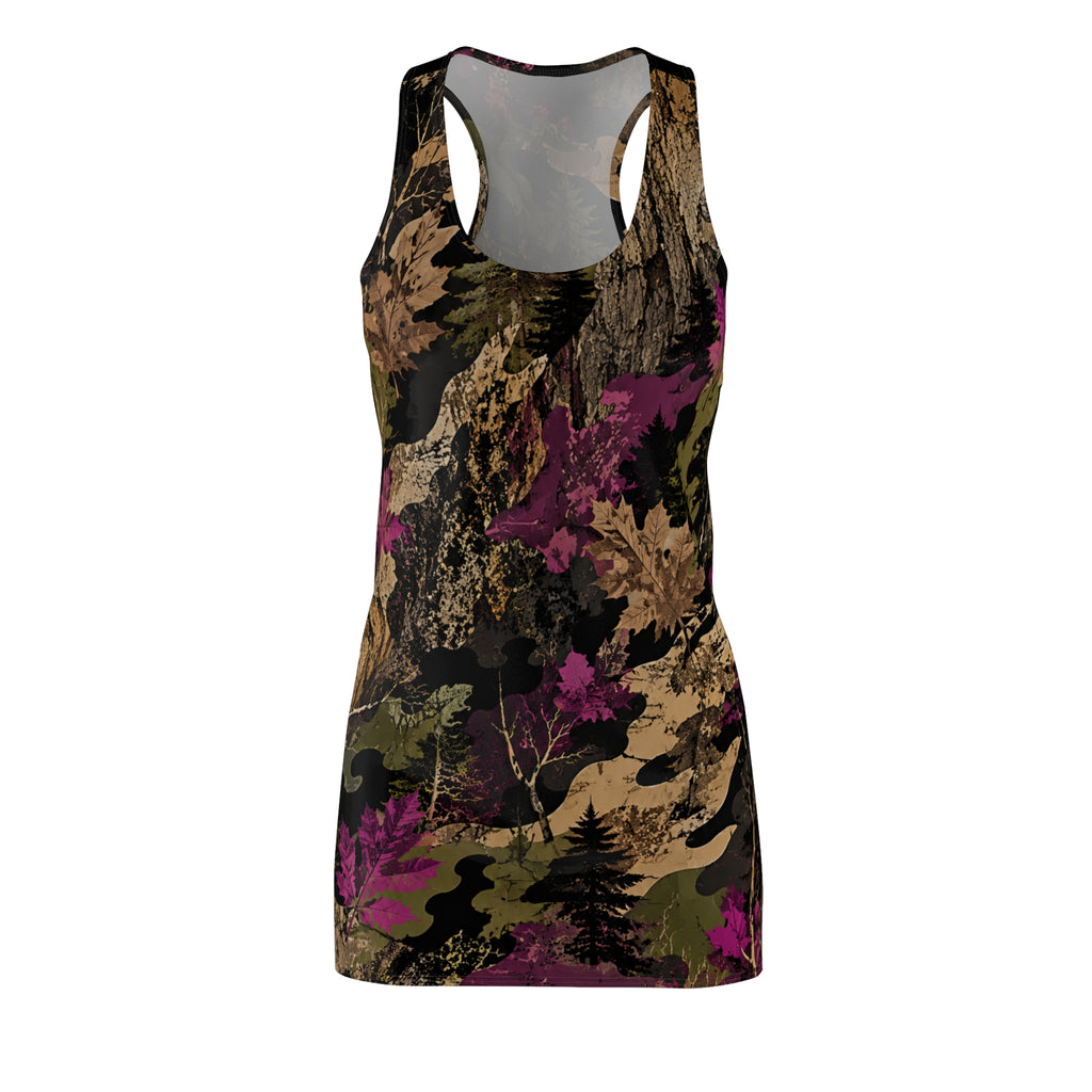 Racerback Dress — Forest Camo Floral All-Over Print