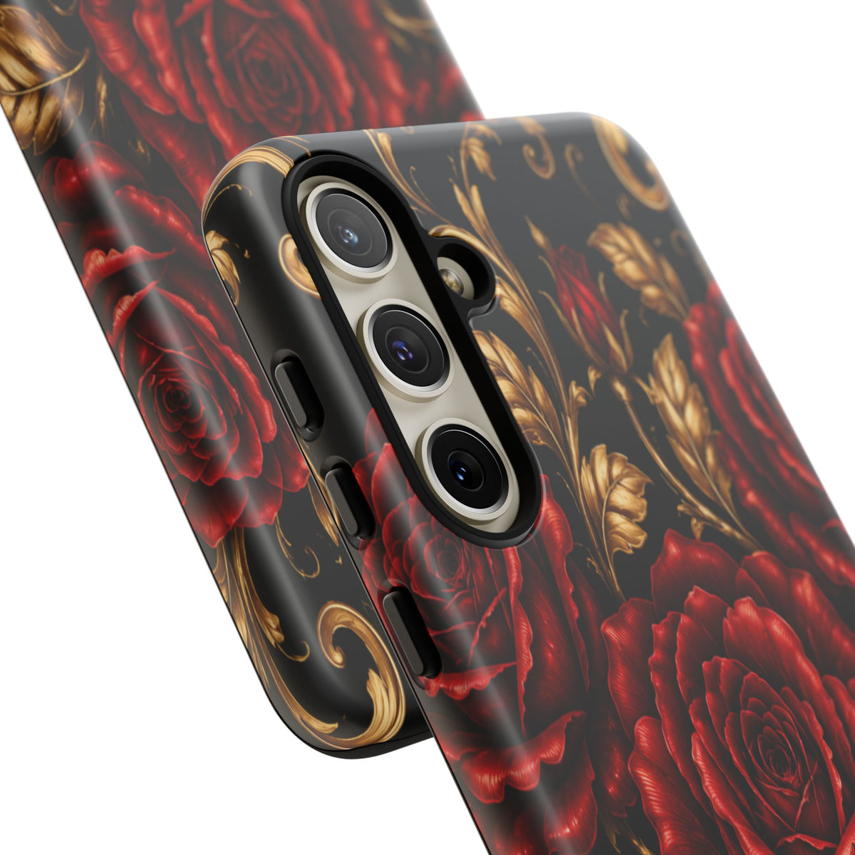 Tough Cases — Vintage Red Rose Floral Phone Case