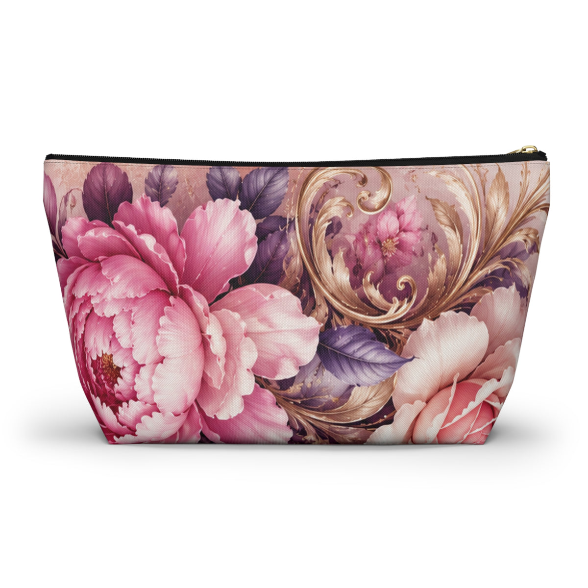 Vintage Pink Peonies Accessory Pouch