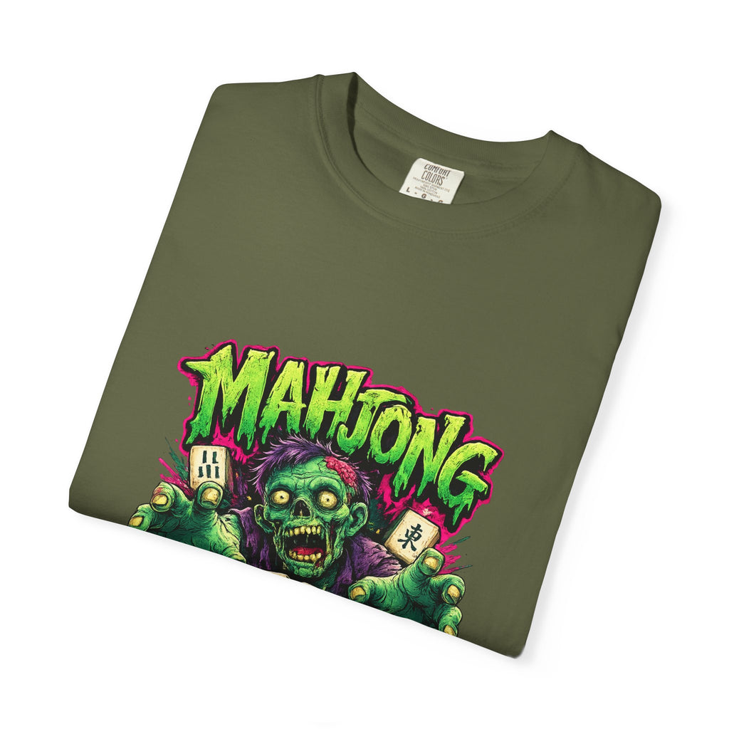 Mahjong Zombie T-shirt | Zombie Mahjong Tiles Graphic Tee