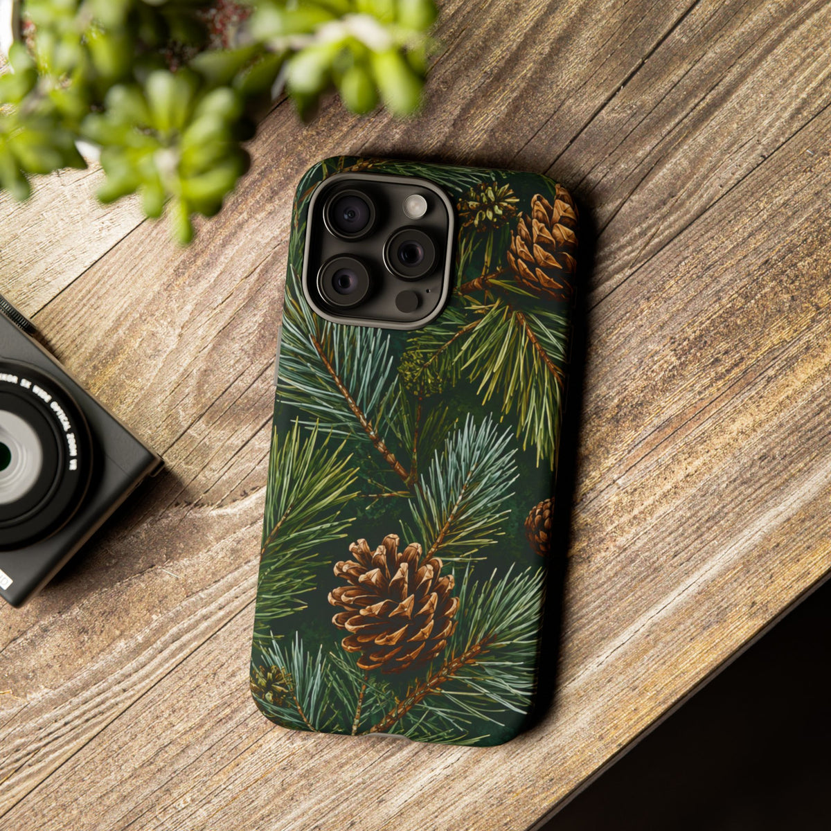 Pinecone Pines Phone Case — Festive Evergreen iPhone Cover