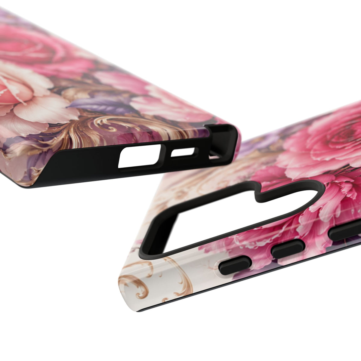 Pink Vintage Roses phone case | floral iPhone cover