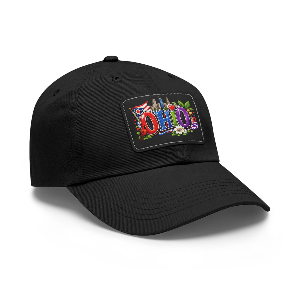 Ohio Patch Dad Hat | Leather Rectangle State Patch