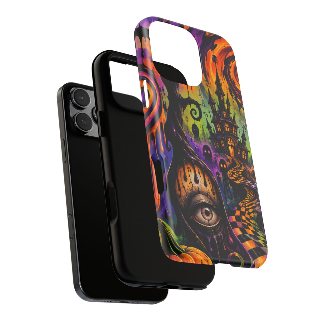 Phone Case — Psychedelic Haunted House Halloween Design