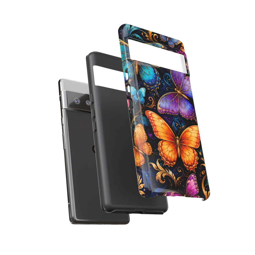Butterfly Tough Phone Case — Colorful Floral Butterflies Protective Cover
