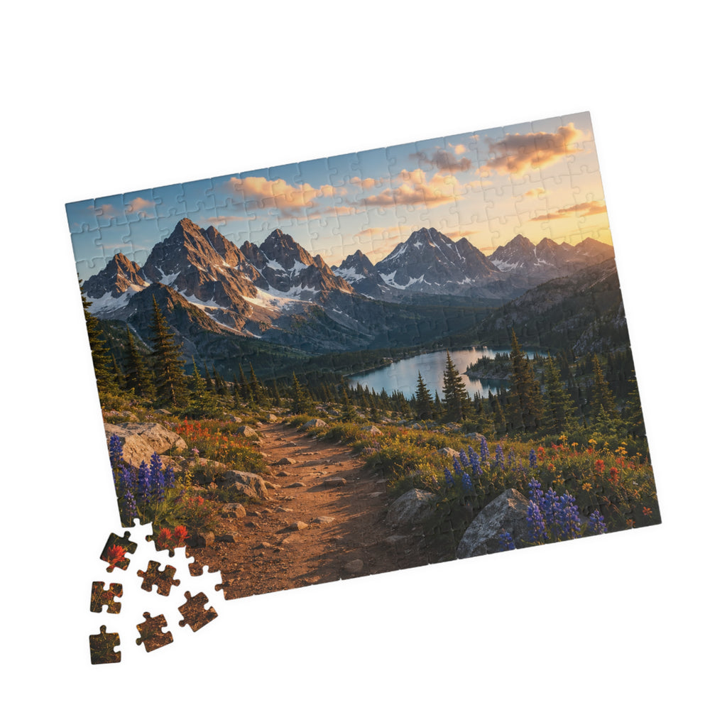 Sunset Mountain Trail Puzzle | Scenic Landscape Jigsaw