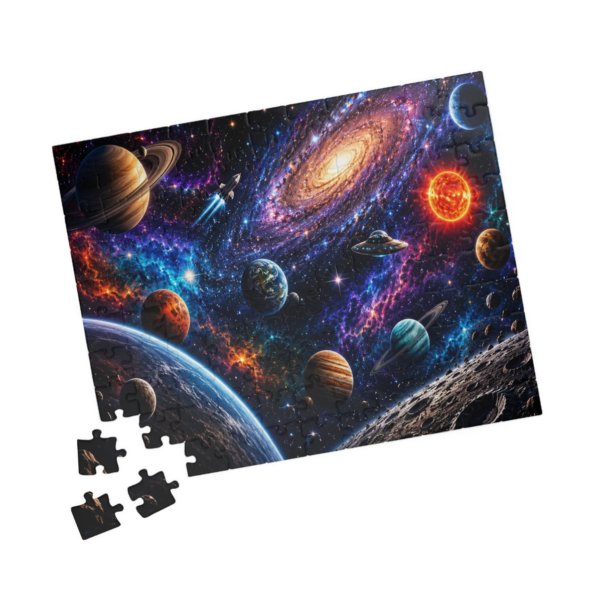 Cosmic Galaxy Jigsaw Puzzle — Space Planets & Nebulae (110/252/520/1014 pcs)