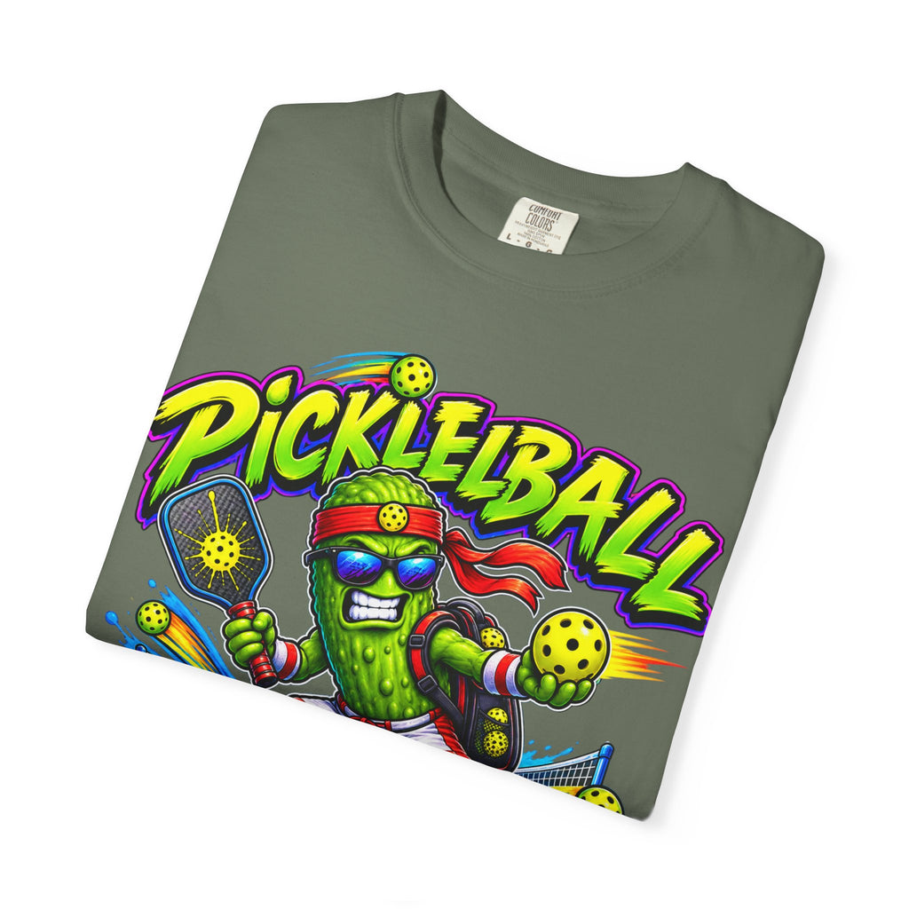 Pickleball Warrior T-Shirt | Cartoon Pickle Player Graphic