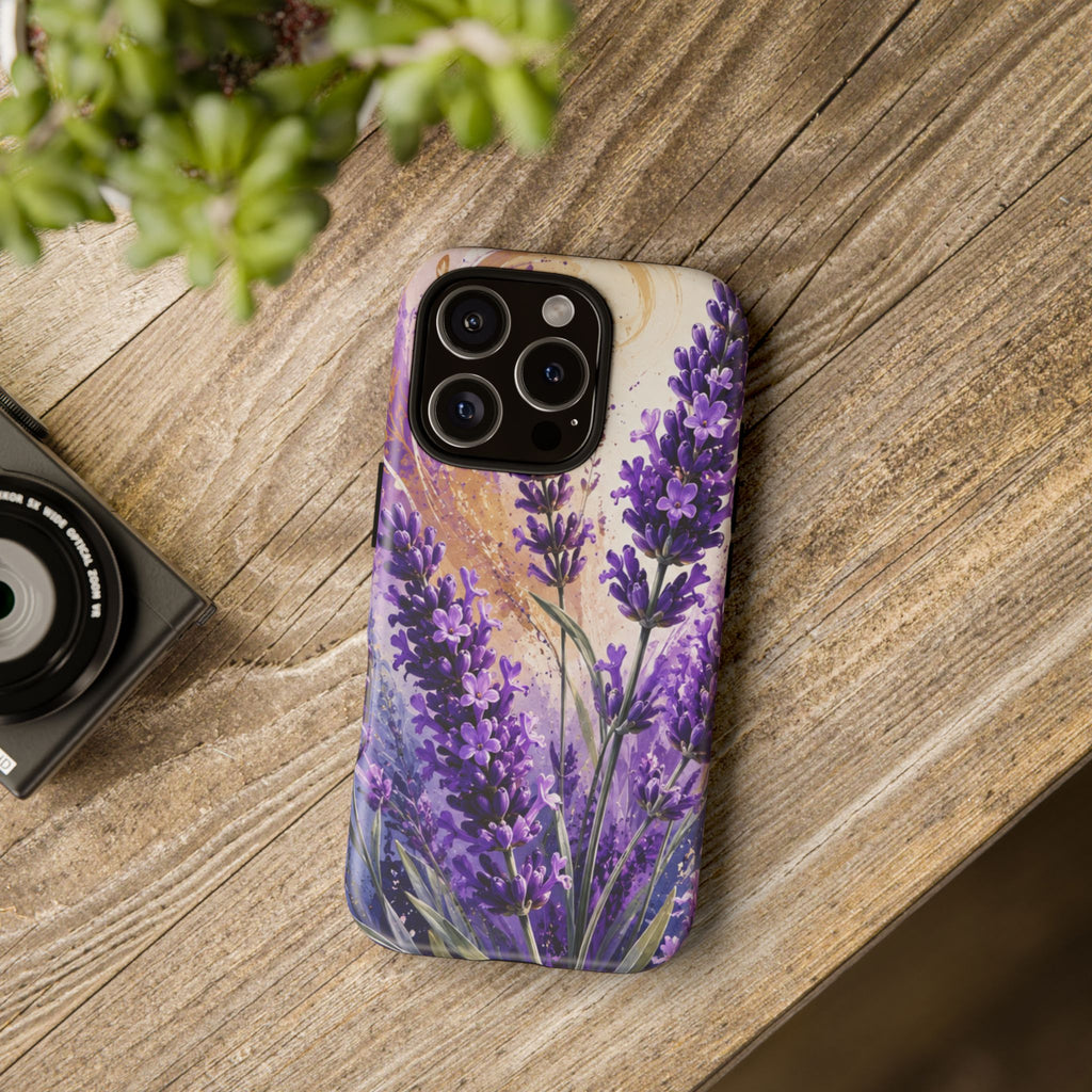 Lavender Bouquet Tough Phone Case — Protective Floral iPhone Case