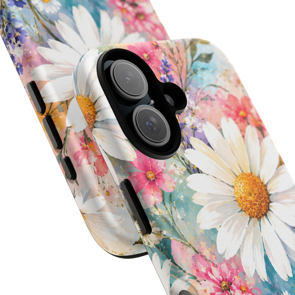 Floral Daisy Phone Case — Watercolor Daisies Protective Tough Case