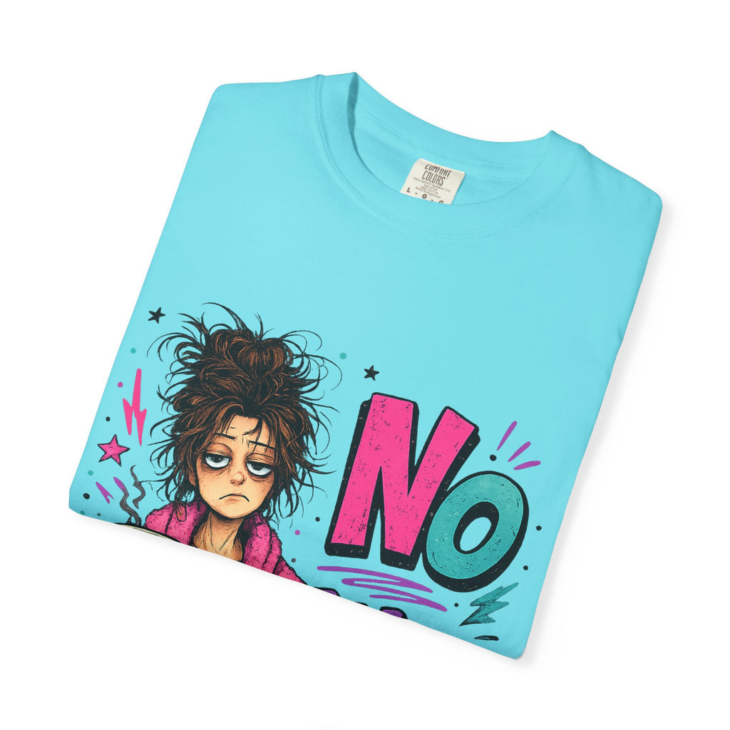 No Talkie Graphic T-Shirt | Grumpy Coffee Girl Illustration