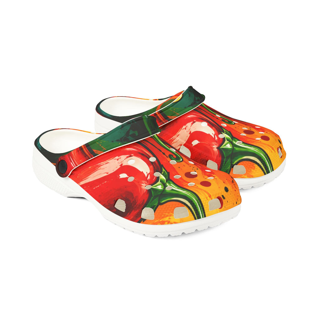 Tomato Print Foam Clogs — Colorful Garden EVA Slip-Ons