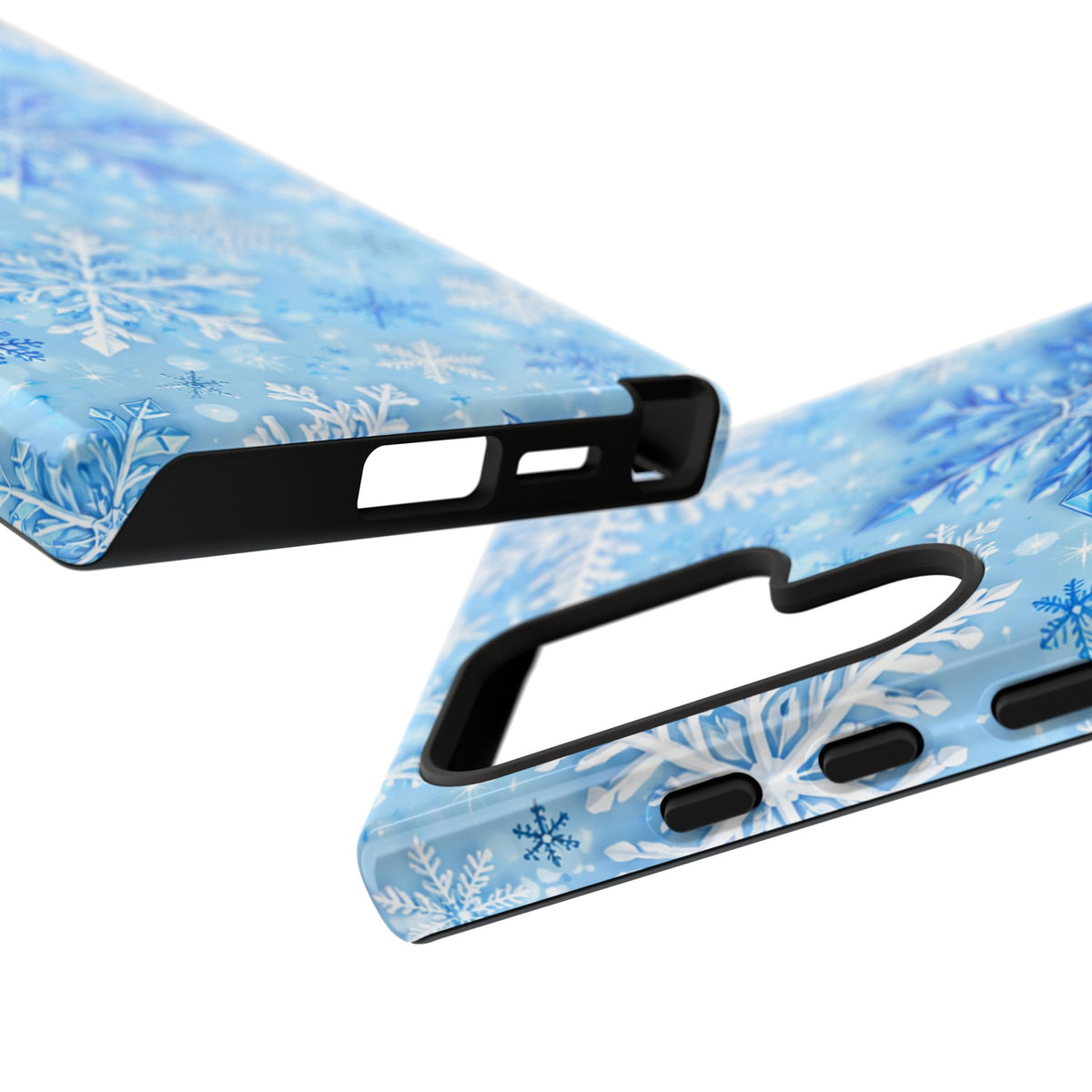 Winter Snowflake Tough Phone Case — Blue Holiday Protective Cover