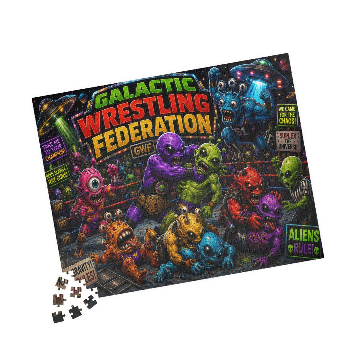 Galactic Wrestling Federation aliens puzzle | Jigsaw Puzzle
