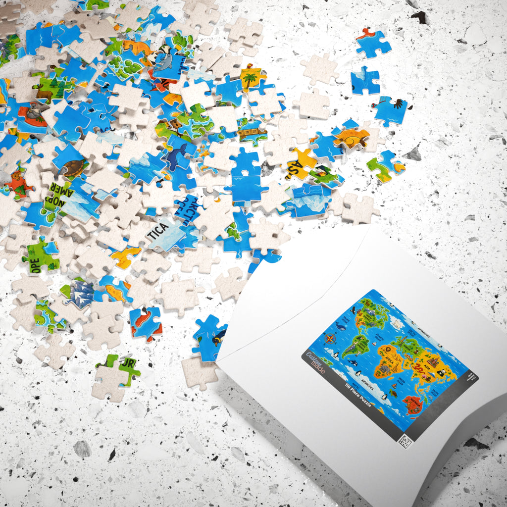 World Map Animals Puzzle 520 Piece
