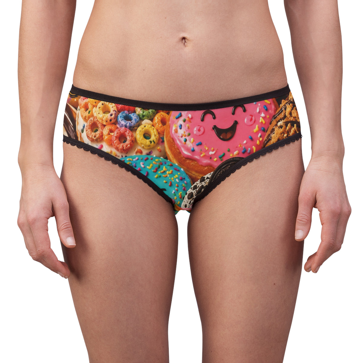 Donut Party Women's Briefs — Cute Colorful Donut & Cereal Print