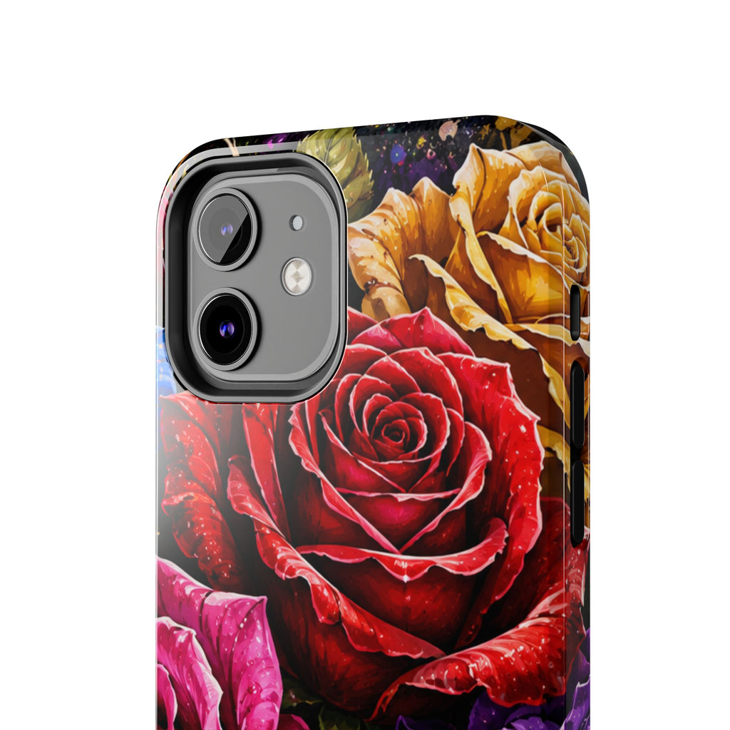 Tough Phone Case — Vibrant Rose Garden Protective Phone Cover