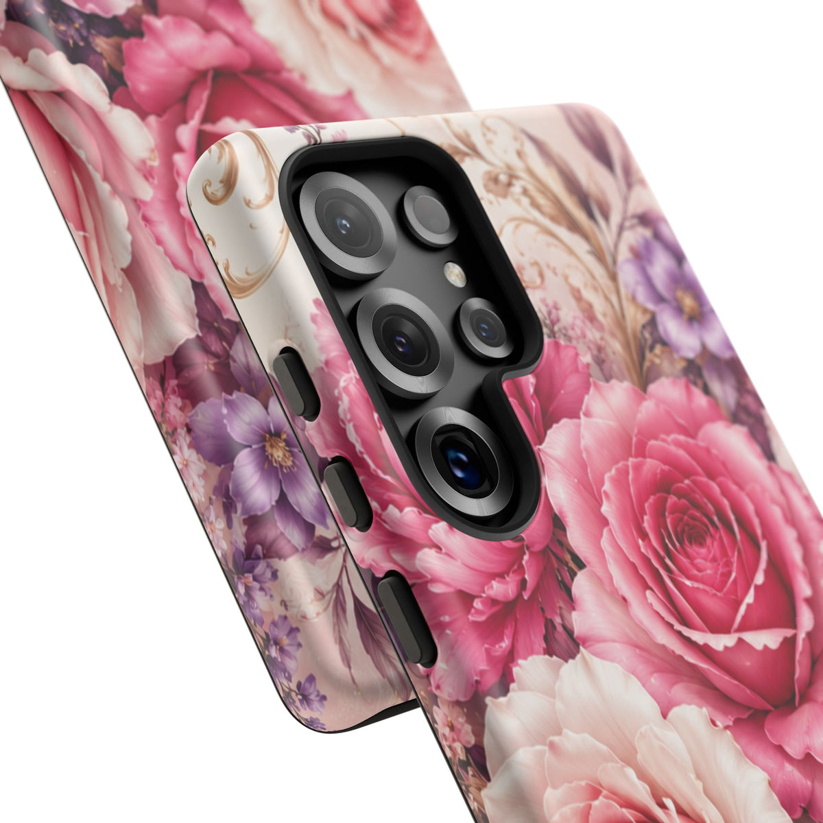 Pink Vintage Roses phone case | floral iPhone cover