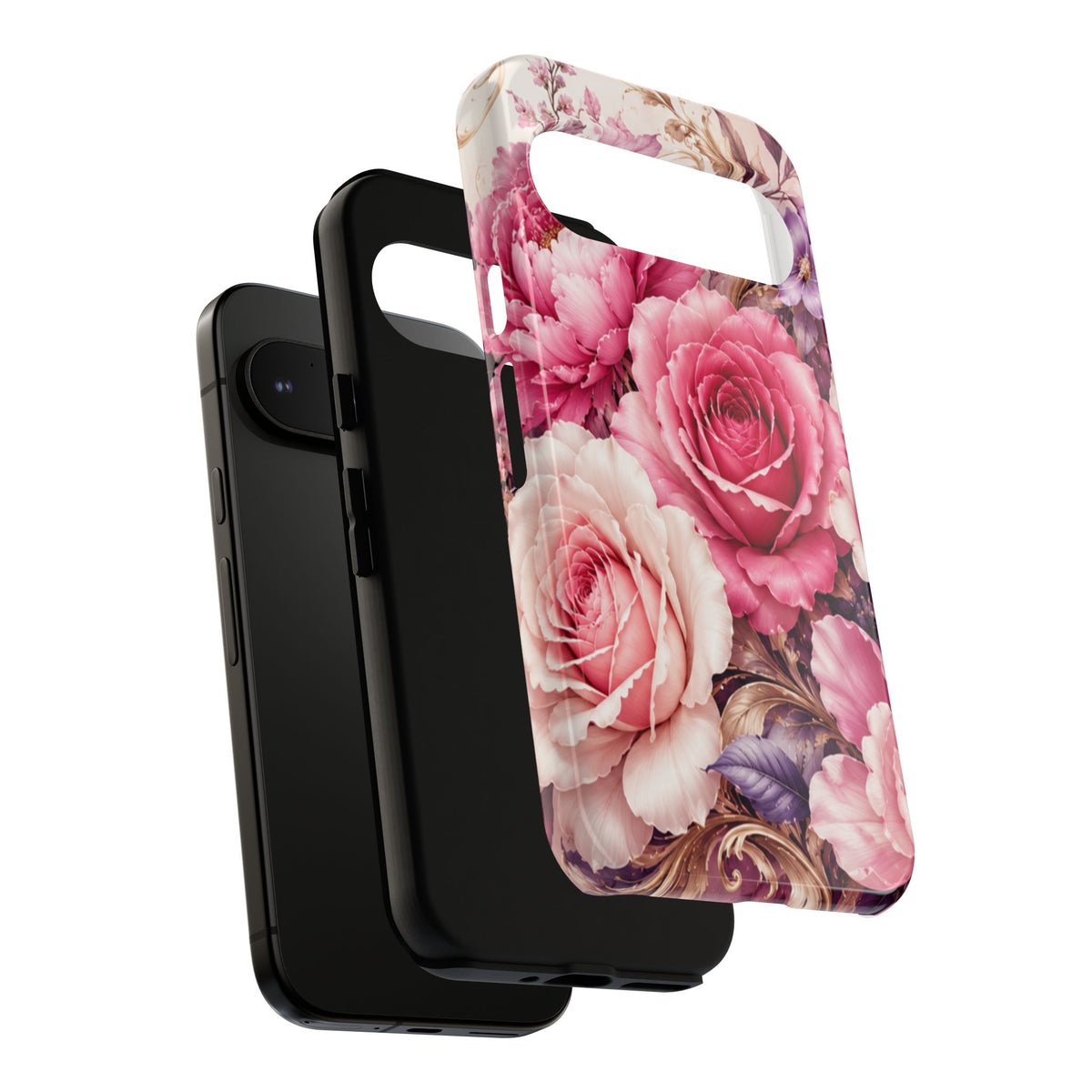 Pink Vintage Roses phone case | floral iPhone cover