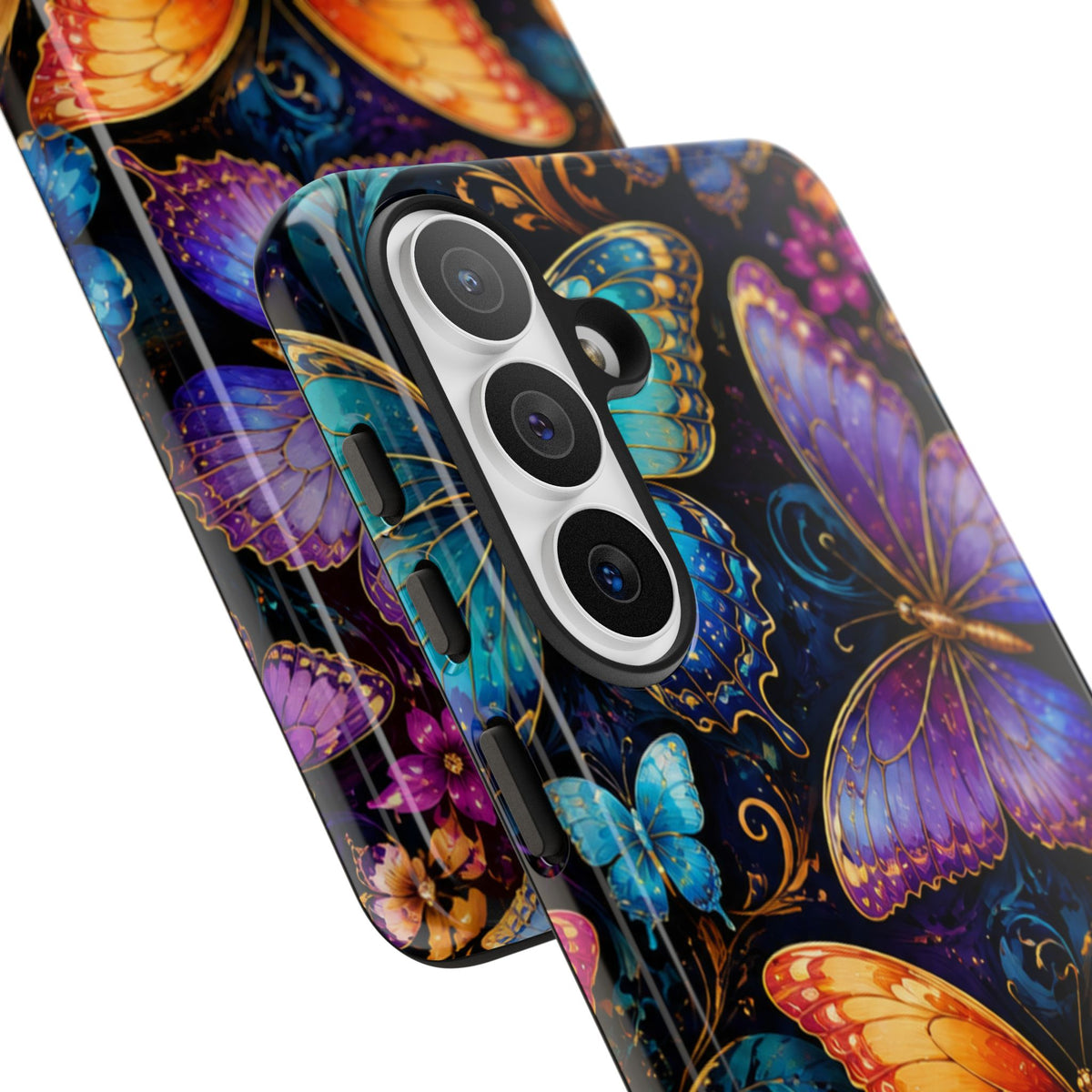 Butterfly Tough Phone Case — Colorful Floral Butterflies Protective Cover