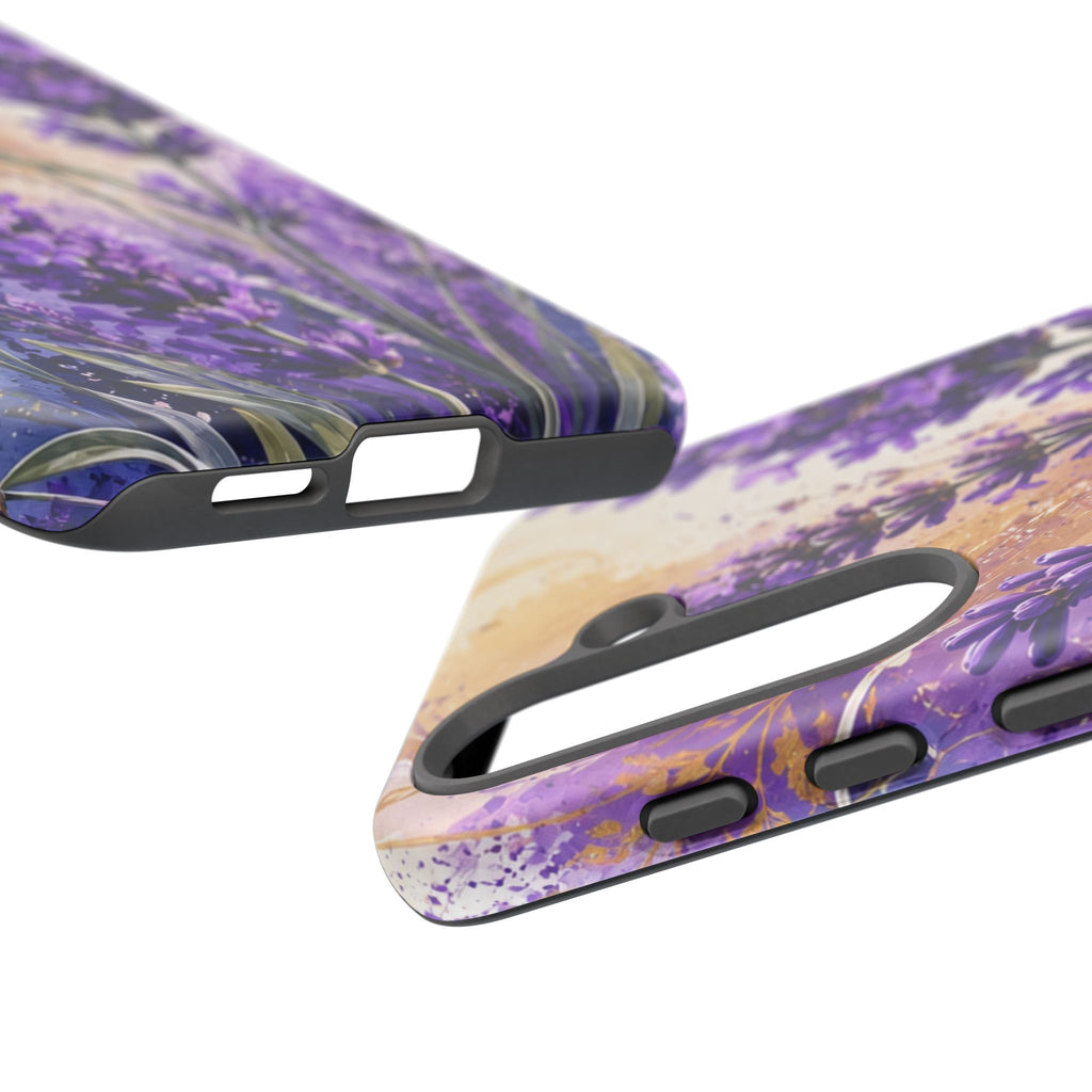 Lavender Bouquet Tough Phone Case — Protective Floral iPhone Case