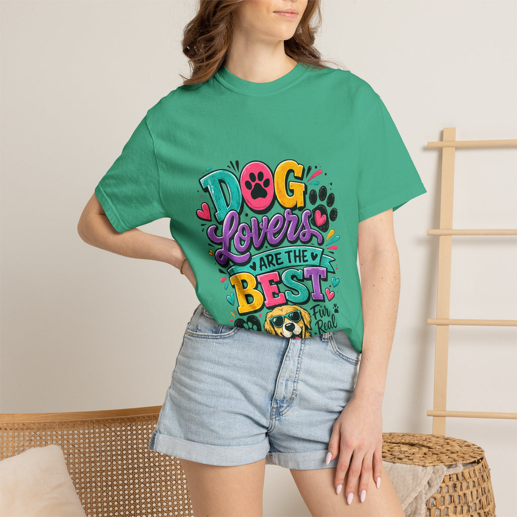 Dog Lovers Are The Best T-shirt | Colorful Paw Print Design