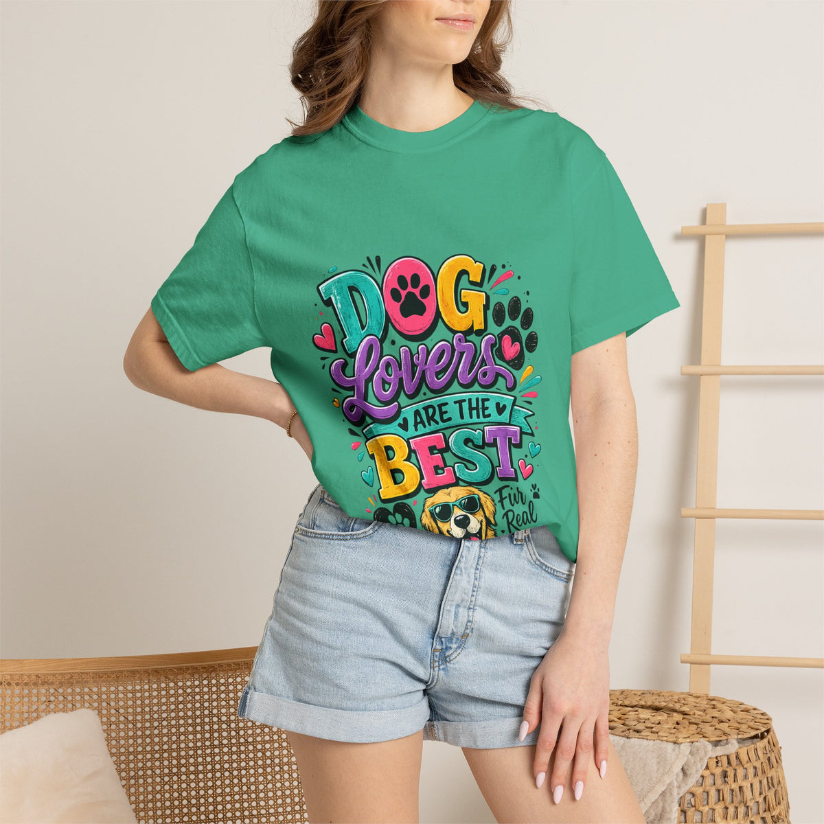 Dog Lovers Are The Best T-shirt | Colorful Paw Print Design