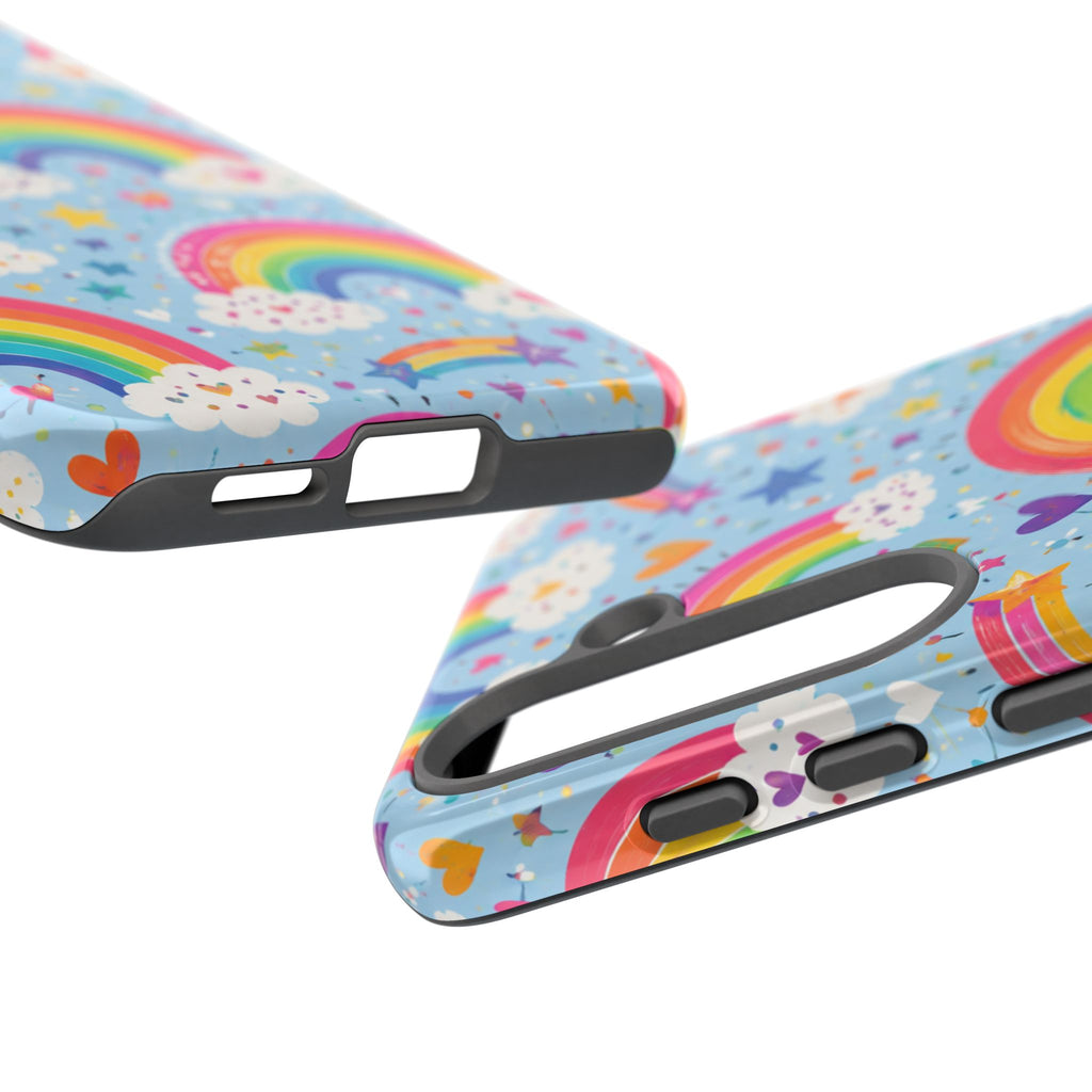 Rainbow Clouds Phone Case — Cute Pastel Rainbow Pattern Tough Case