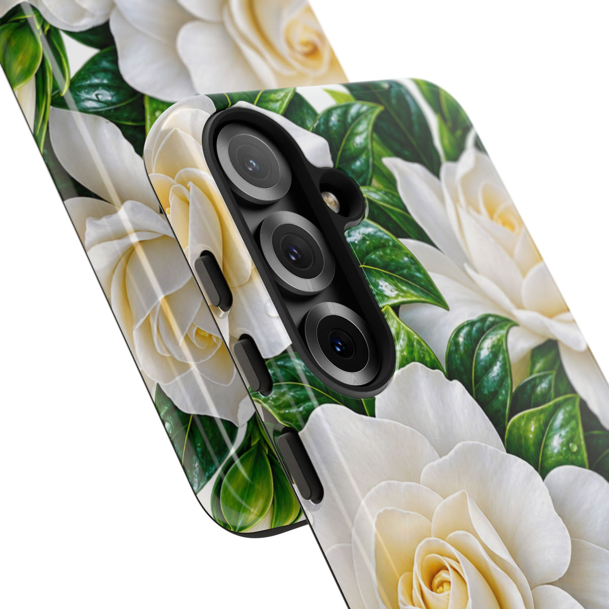 Floral Camellia Tough Case — White Gardenia Phone Cover