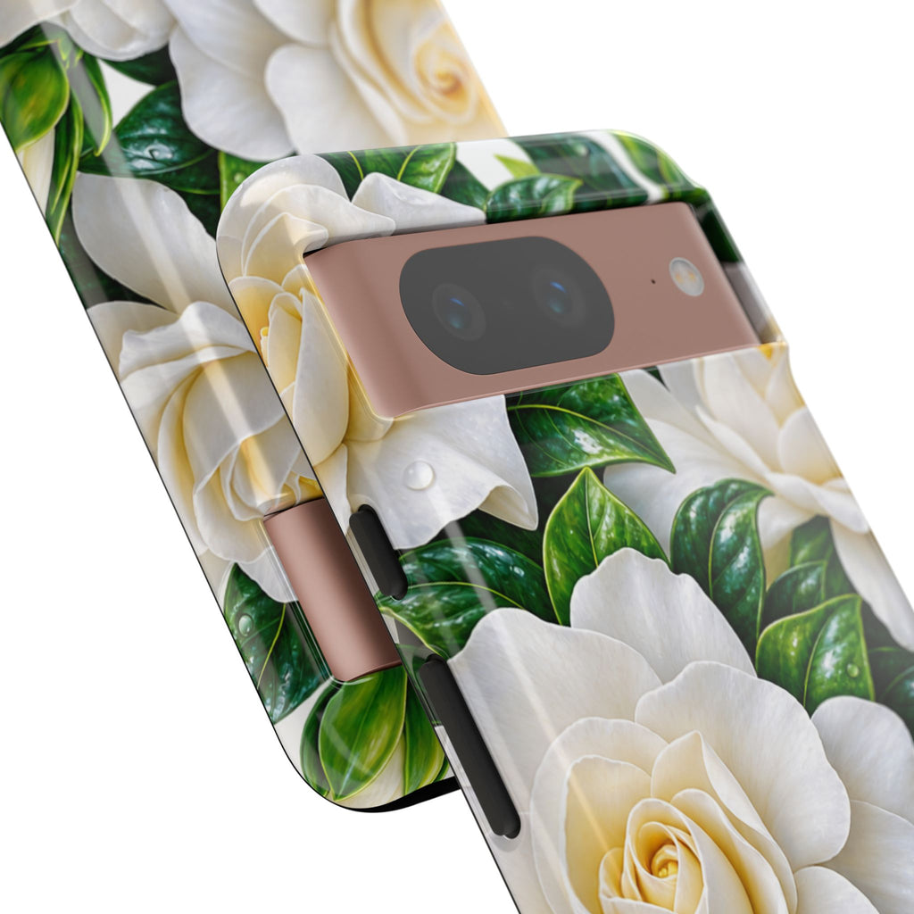 Floral Camellia Tough Case — White Gardenia Phone Cover