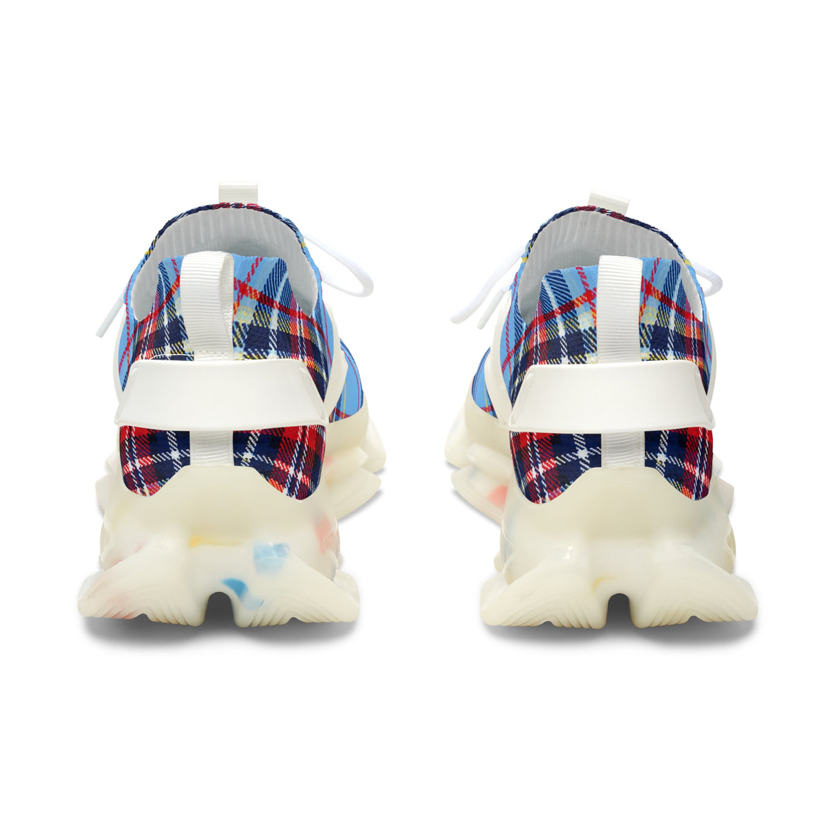 Plaid Mesh Sneakers — Women’s Lightweight Breathable Fashion Trainers