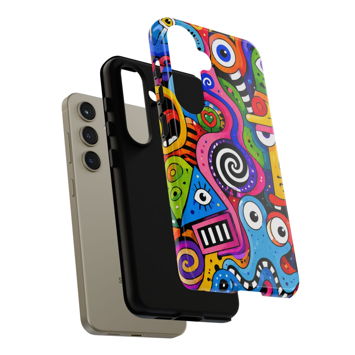Colorful Abstract Doodle Tough Phone Case