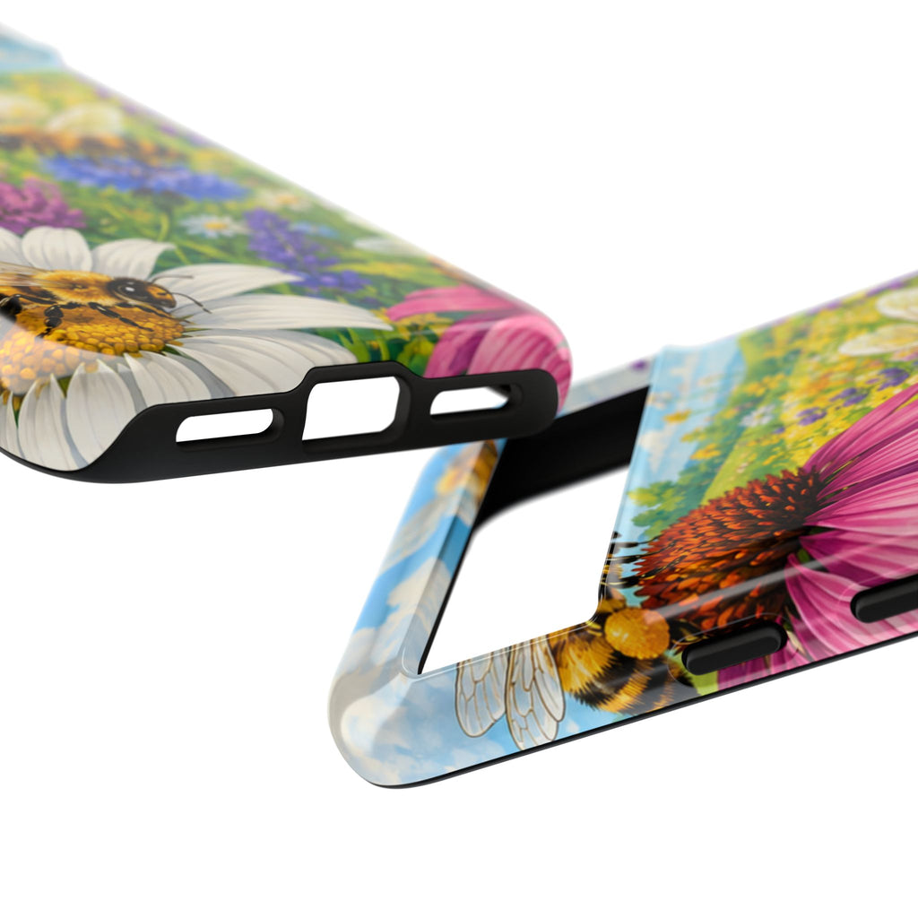 Bee Meadow Phone Case — Floral Honeybee Protective Cover