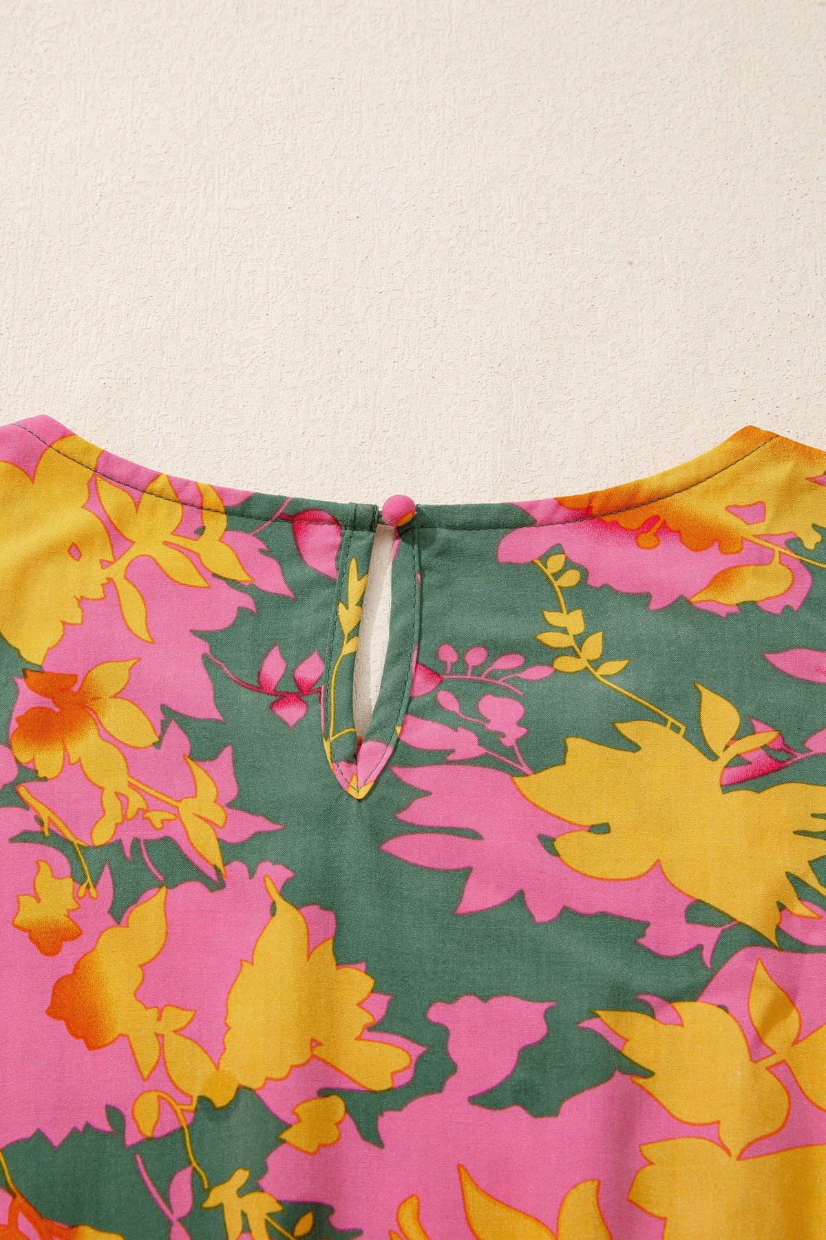 Floral Smocked Ruffle Hem Long Sleeve Mini Dress