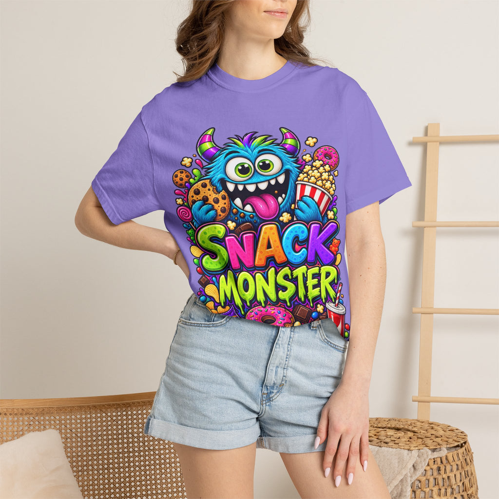 Snack Monster T-shirt | Colorful Cartoon Monster Snacks