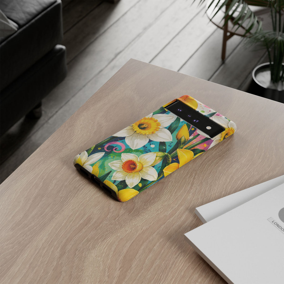 Daffodil Floral Phone Case — Bright Spring Garden Protective Cover
