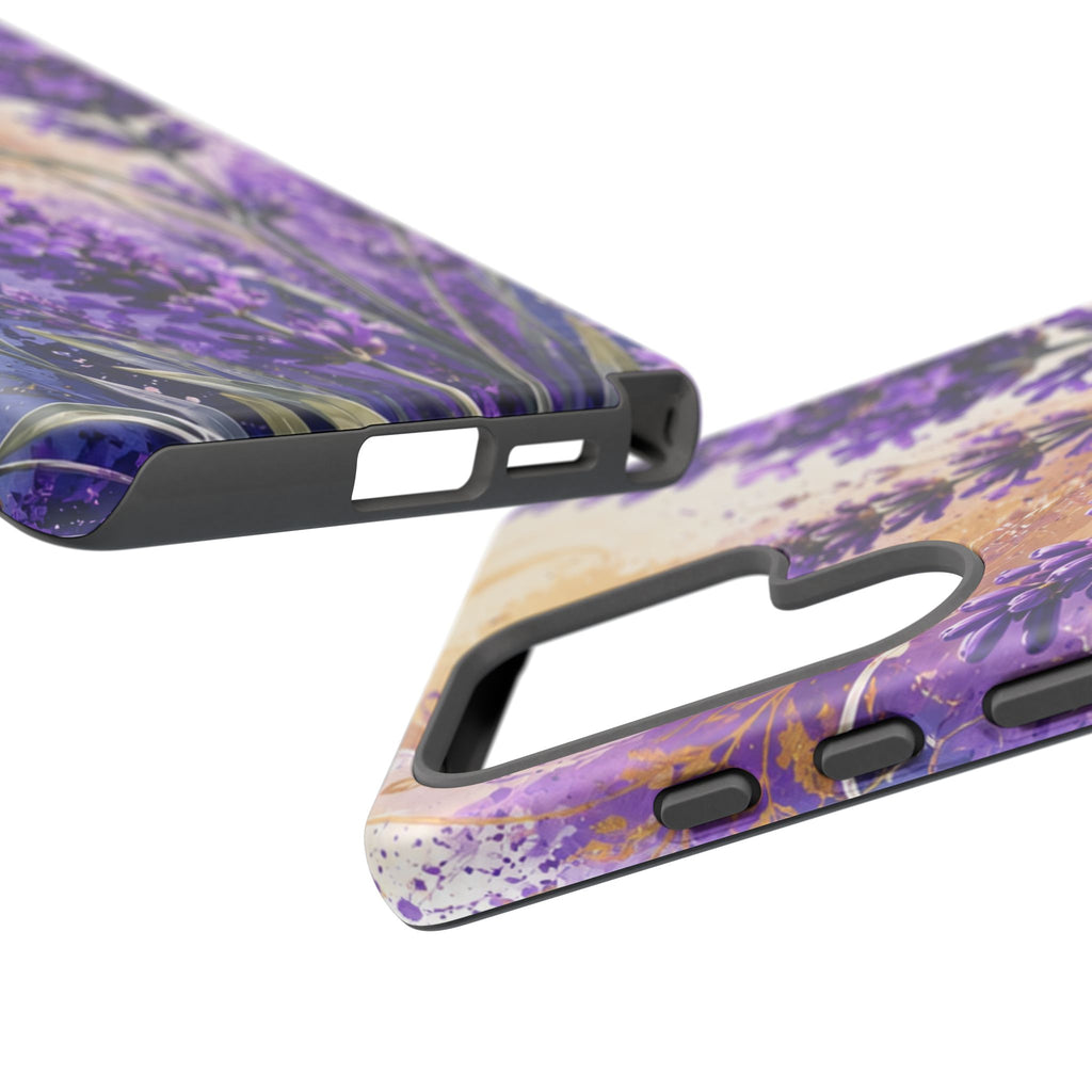 Lavender Bouquet Tough Phone Case — Protective Floral iPhone Case