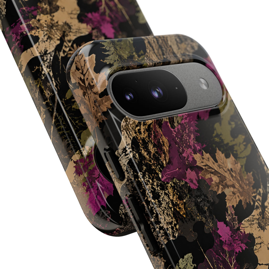 Camo Floral Tough Phone Case — Rugged Nature-Inspired Protection
