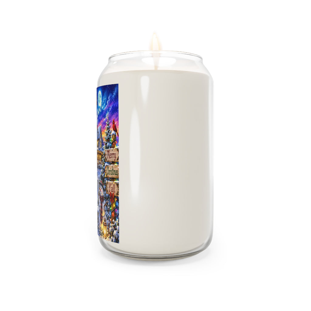 Christmas Soy Candle — Vintage Holiday Village Scene (13.75 oz)