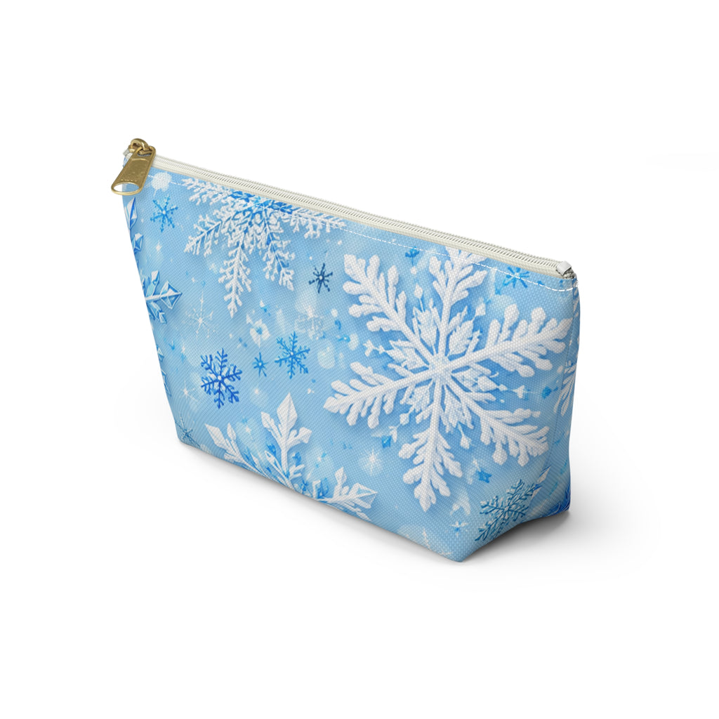 Snowflake Cosmetic Pouch — Winter Accessory Bag for Travel & Gifts