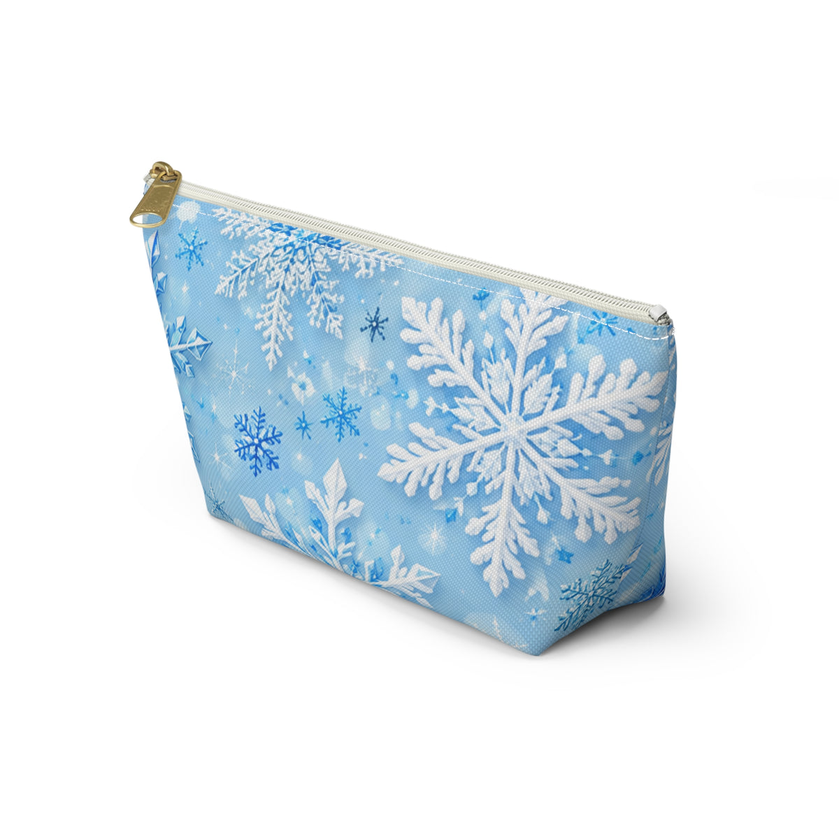 Snowflake Cosmetic Pouch — Winter Accessory Bag for Travel & Gifts