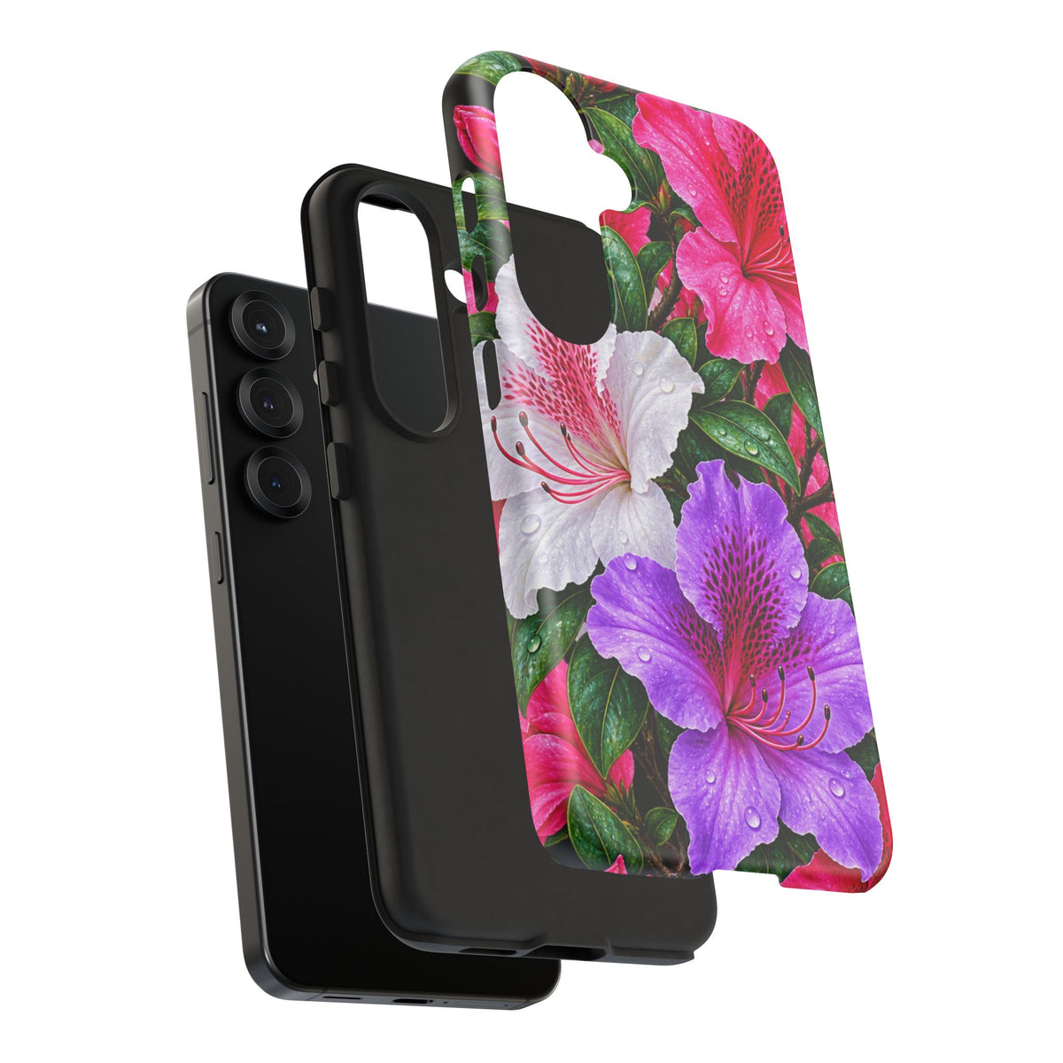 Floral Azalea Phone Case — Vibrant Pink & Purple Blossom Protection