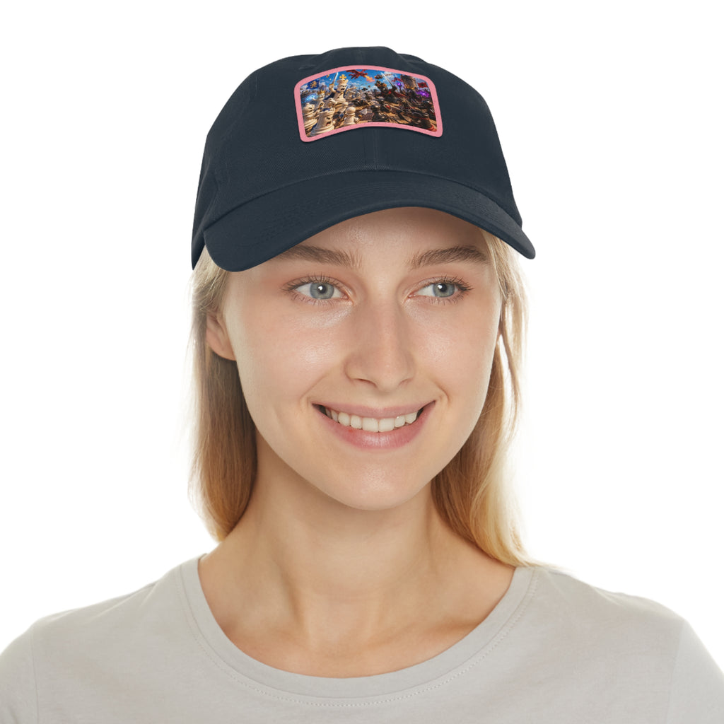 Dad Hat with Leather Patch (Rectangle)