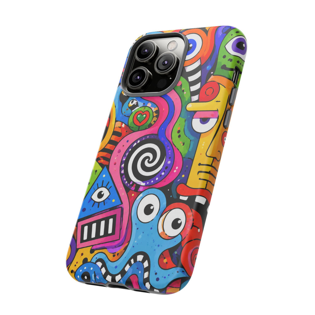 Colorful Abstract Doodle Tough Phone Case