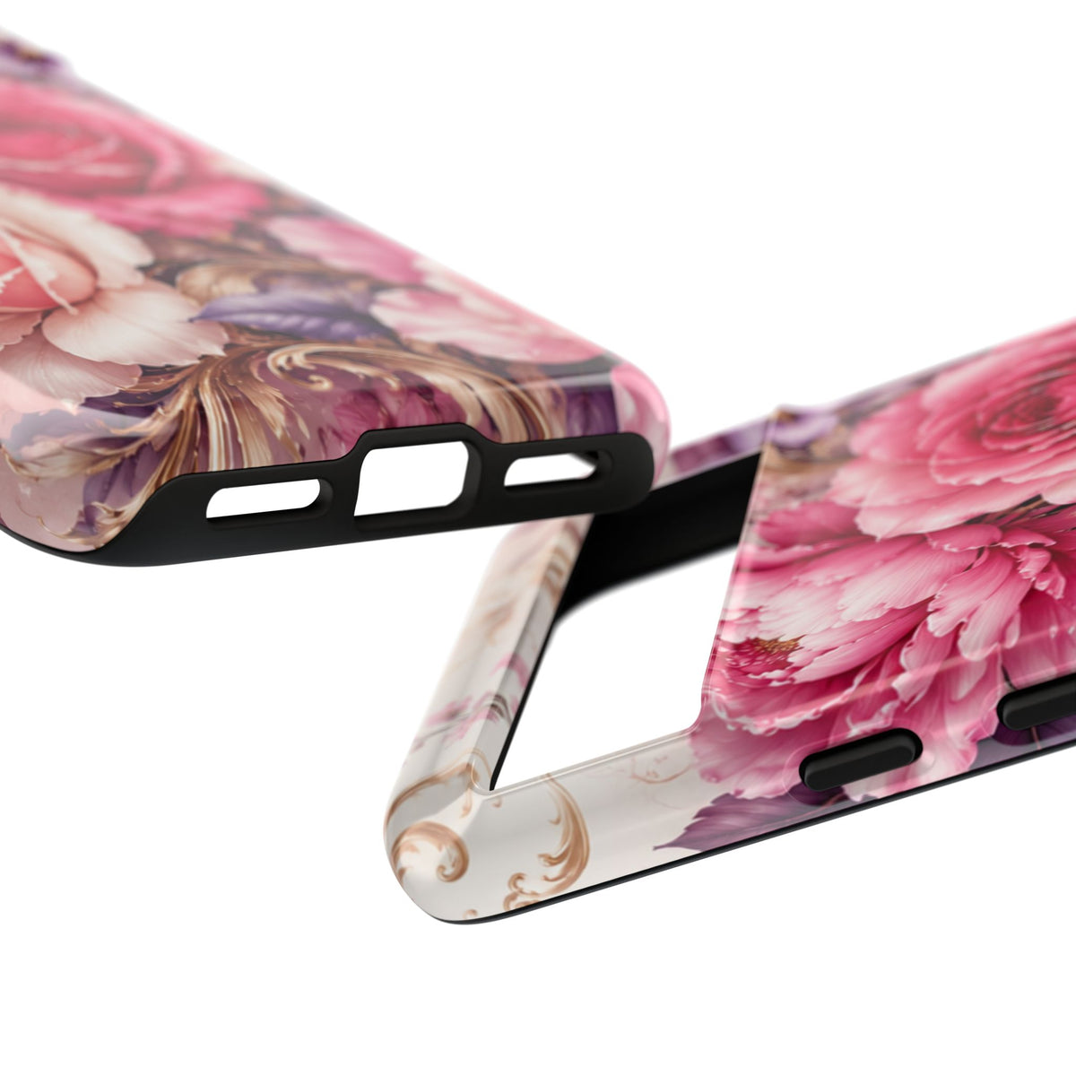 Pink Vintage Roses phone case | floral iPhone cover