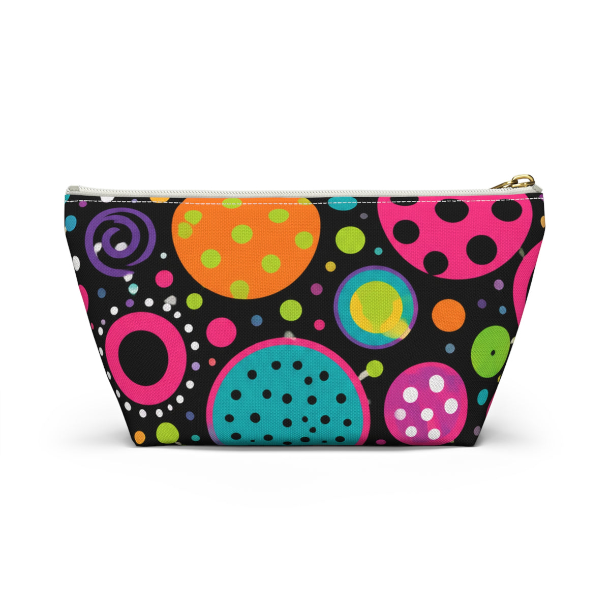 Polka Dot Neon Accessory Pouch