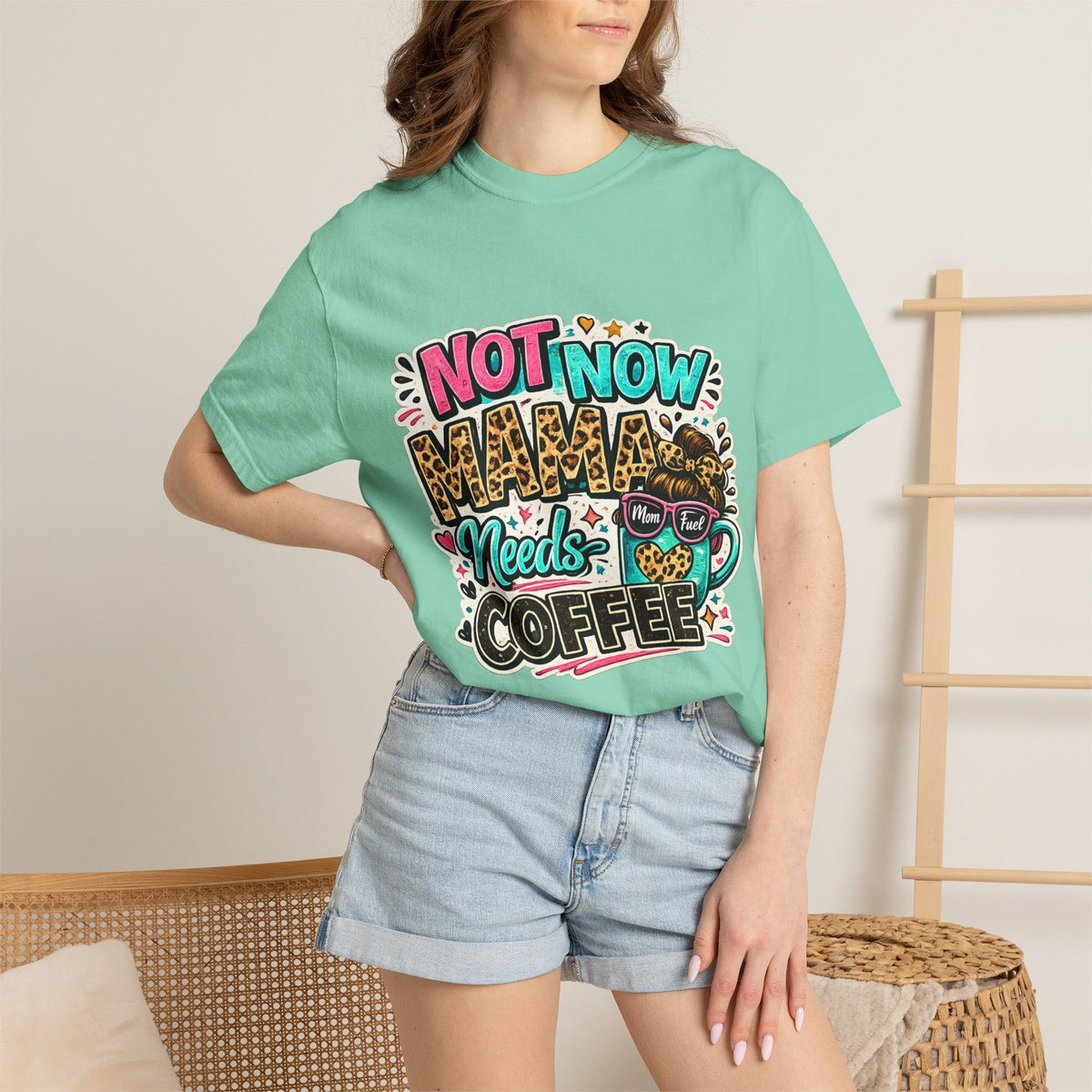 Not Now Mama Needs Coffee T-shirt | Mom Coffee Graphic Tee