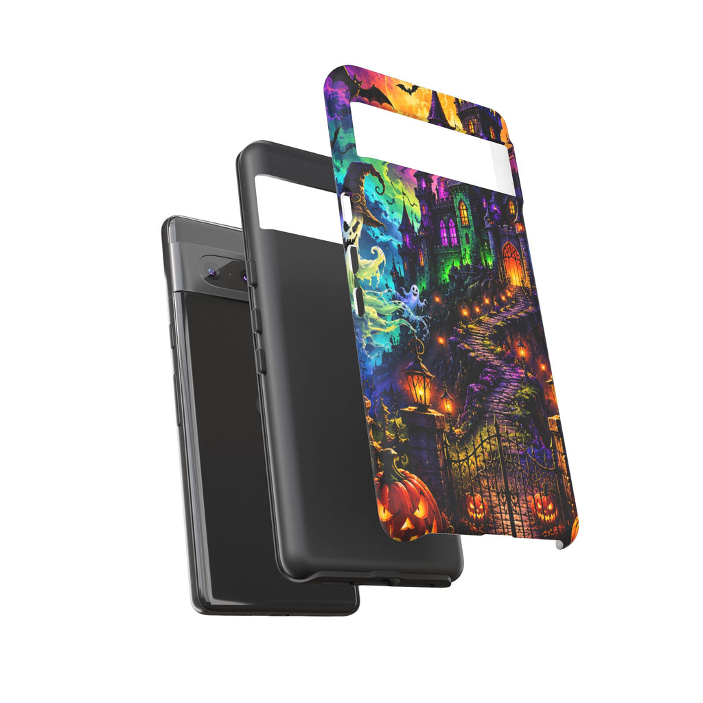 Halloween Haunted Castle Phone Case — Spooky Pumpkin & Ghost Tough Case